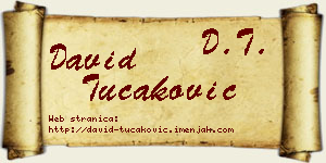 David Tucaković vizit kartica